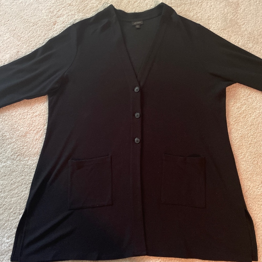 J. Jill plus size black cardigan.